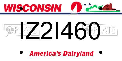 IZ2I460 Wisconsin License Plate