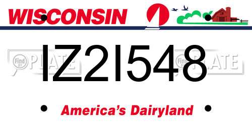 IZ2I548 Wisconsin License Plate