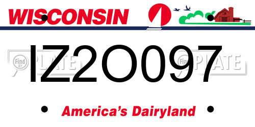 IZ2O097 Wisconsin License Plate