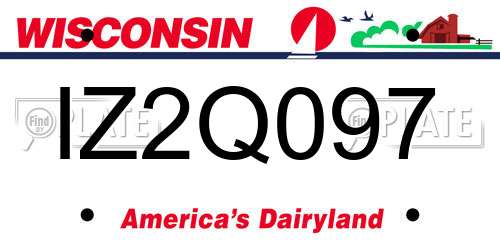 IZ2Q097 Wisconsin License Plate