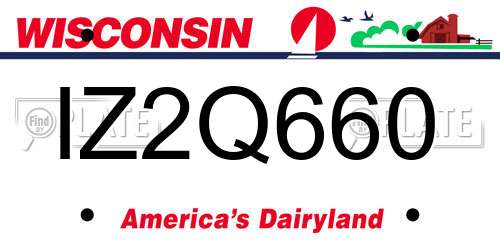 IZ2Q660 Wisconsin License Plate
