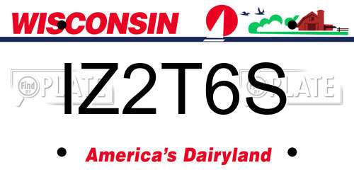 IZ2T6S Wisconsin License Plate