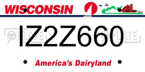 IZ2Z660 Wisconsin License Plate