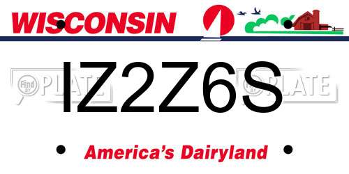 IZ2Z6S Wisconsin License Plate
