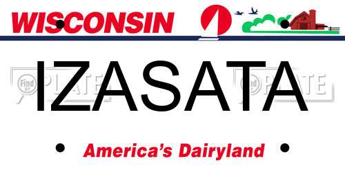 IZASATA Wisconsin License Plate