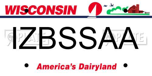 IZBSSAA Wisconsin License Plate