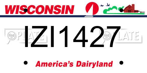 IZI1427 Wisconsin License Plate