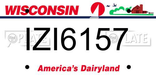 IZI6157 Wisconsin License Plate
