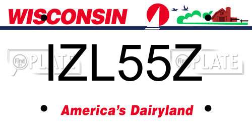 IZL55Z Wisconsin License Plate