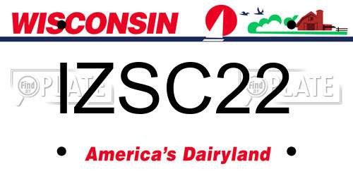 IZSC22 Wisconsin License Plate