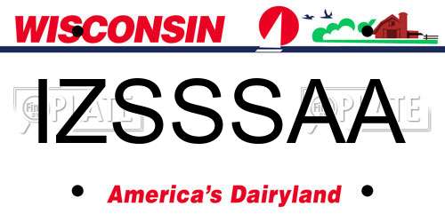 IZSSSAA Wisconsin License Plate