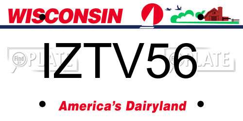 IZTV56 Wisconsin License Plate