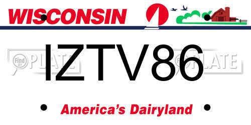 IZTV86 Wisconsin License Plate