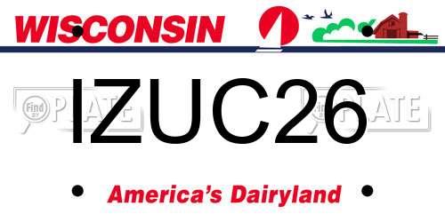 IZUC26 Wisconsin License Plate