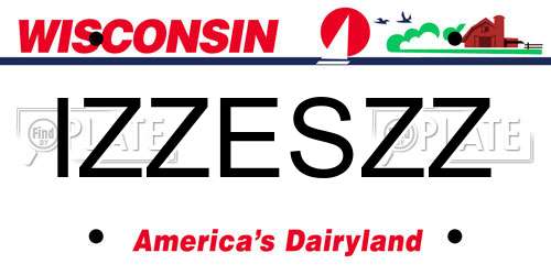 IZZESZZ Wisconsin License Plate