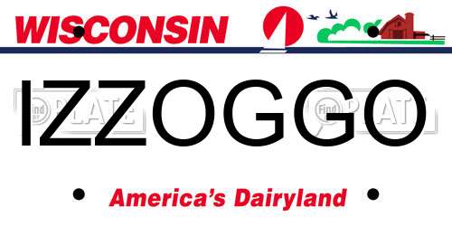 IZZOGGO Wisconsin License Plate