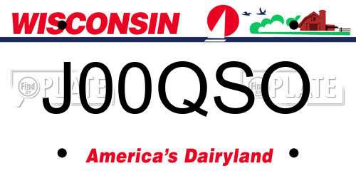 J00QSO Wisconsin License Plate