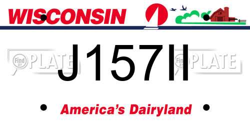 J157II Wisconsin License Plate
