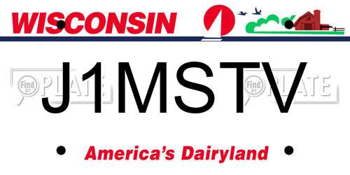 J1MSTV Wisconsin License Plate