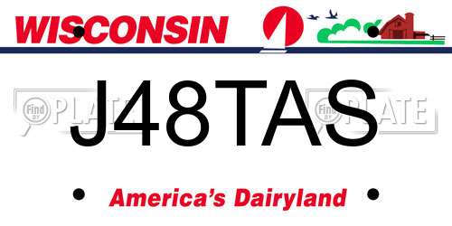J48TAS Wisconsin License Plate