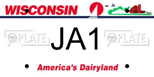 JA1 Wisconsin License Plate