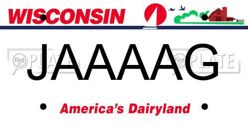 JAAAAG Wisconsin License Plate