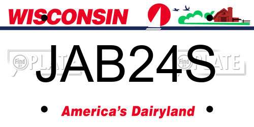 JAB24S Wisconsin License Plate