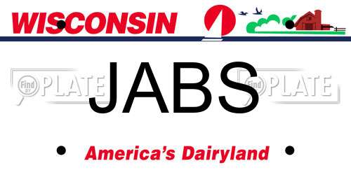 JABS Wisconsin License Plate