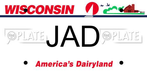 JAD Wisconsin License Plate