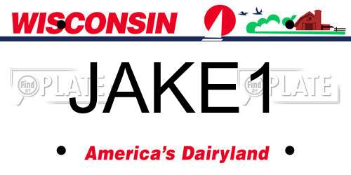 JAKE1 Wisconsin License Plate