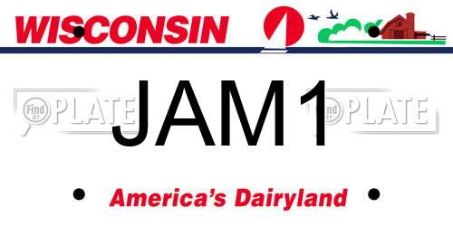 JAM1 Wisconsin License Plate
