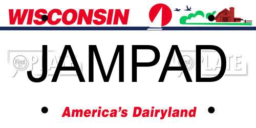 JAMPAD Wisconsin License Plate