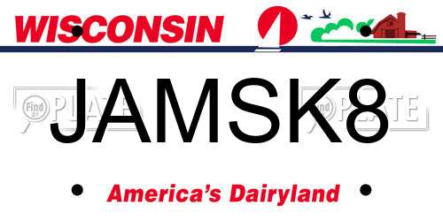 JAMSK8 Wisconsin License Plate