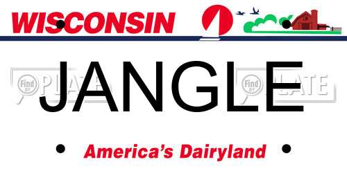 JANGLE Wisconsin License Plate