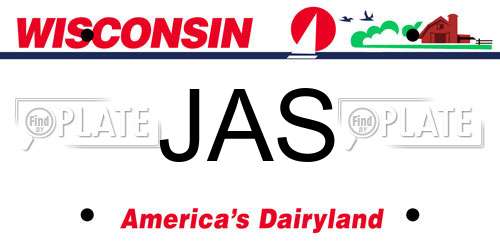 JAS Wisconsin License Plate