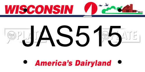 JAS515 Wisconsin License Plate