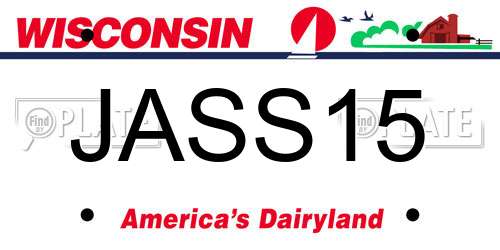 JASS15 Wisconsin License Plate