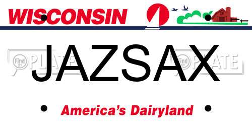 JAZSAX Wisconsin License Plate
