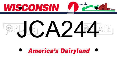 JCA244 Wisconsin License Plate