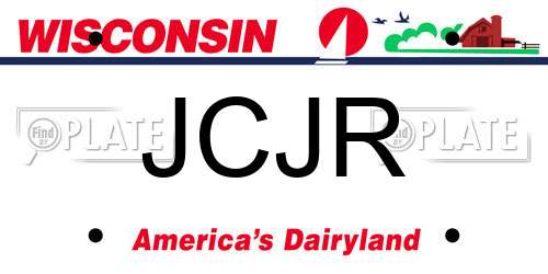 JCJR Wisconsin License Plate
