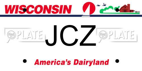 JCZ Wisconsin License Plate