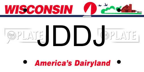 JDDJ Wisconsin License Plate
