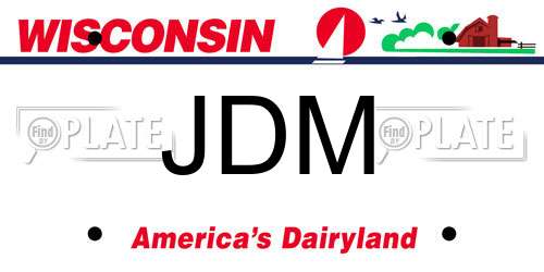 JDM Wisconsin License Plate