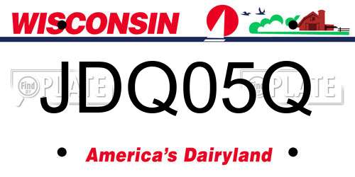 JDQ05Q Wisconsin License Plate