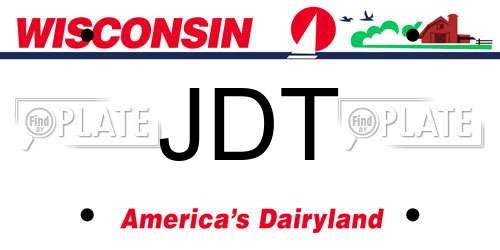 JDT Wisconsin License Plate