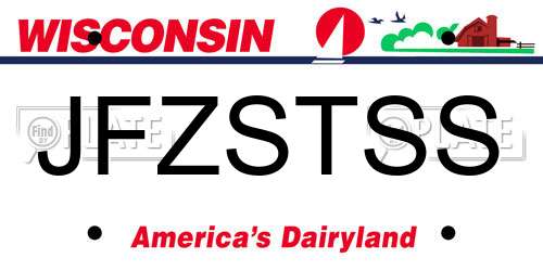 JFZSTSS Wisconsin License Plate