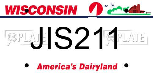 JIS211 Wisconsin License Plate