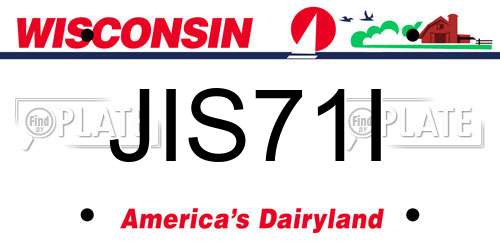 JIS71I Wisconsin License Plate