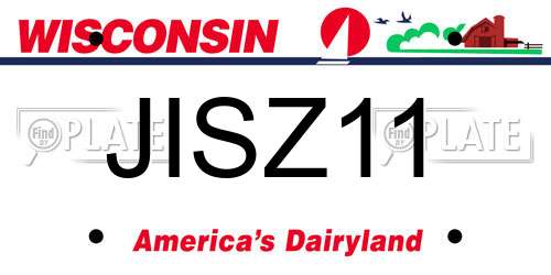 JISZ11 Wisconsin License Plate