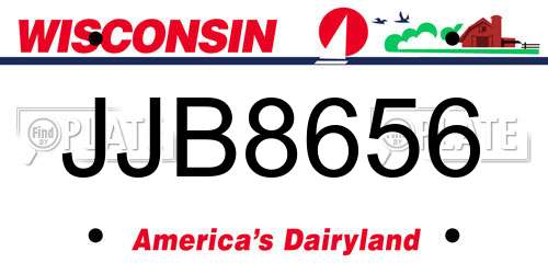 JJB8656 Wisconsin License Plate